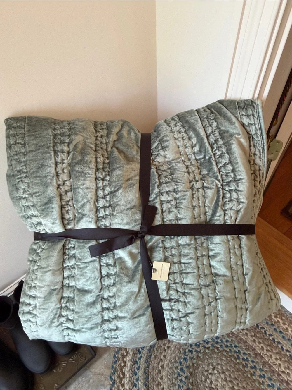 Anthropologie Lustered Velvet Alastair Quilt Size Queen NWT